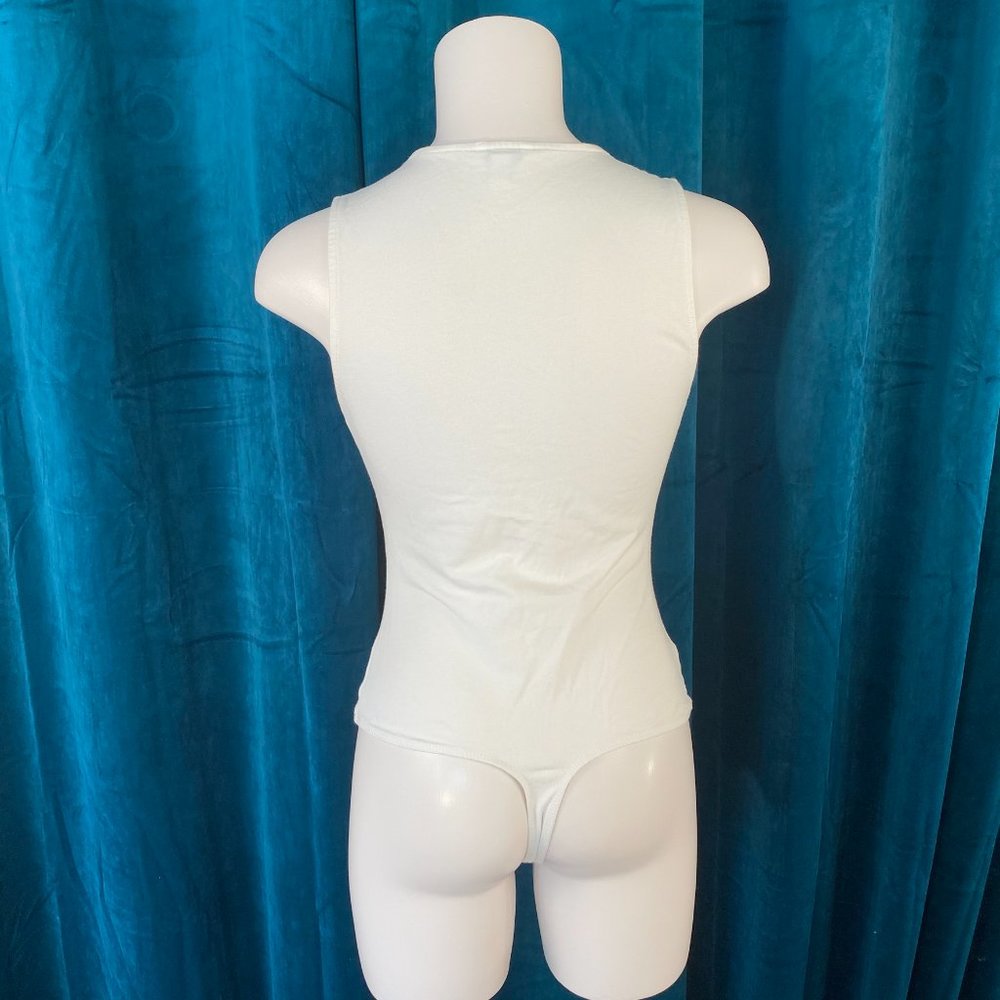 Guess Catrina Plunge Bodysuit White - Picture 7 of 8